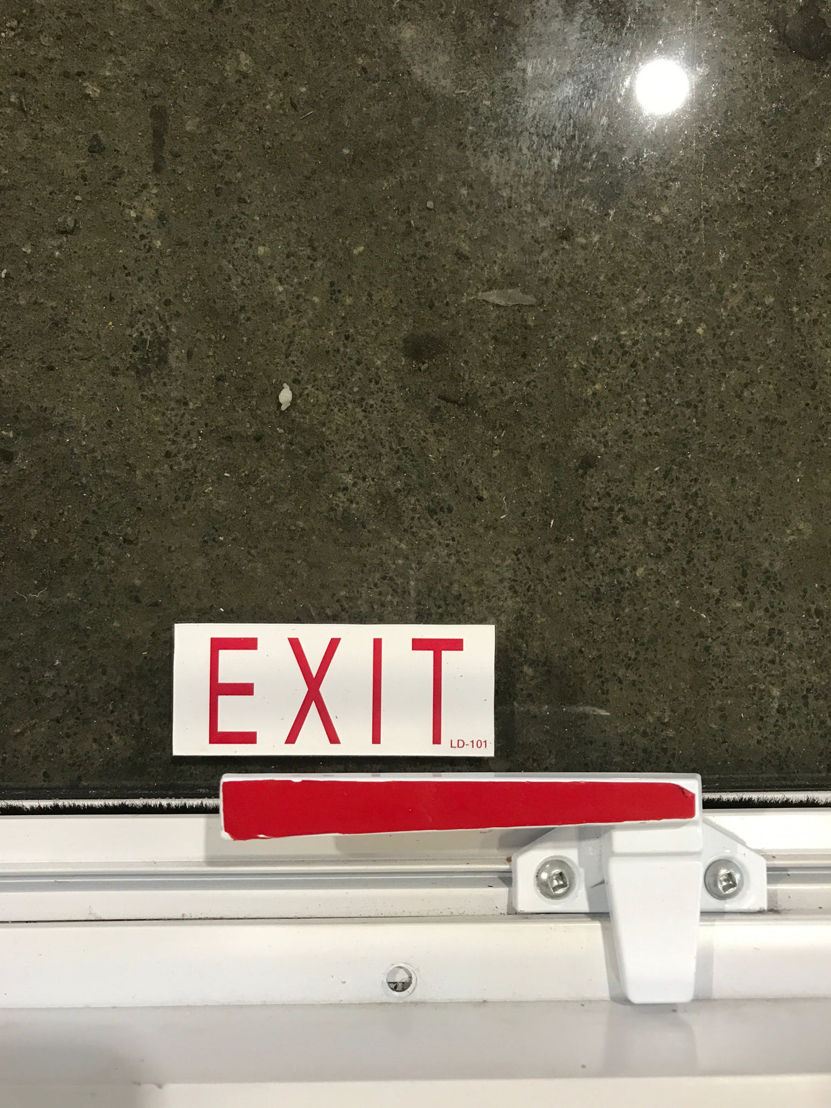 Used White Radius Emergency Opening Window : 54 1/4 W x 21 3/4 H x 2 D