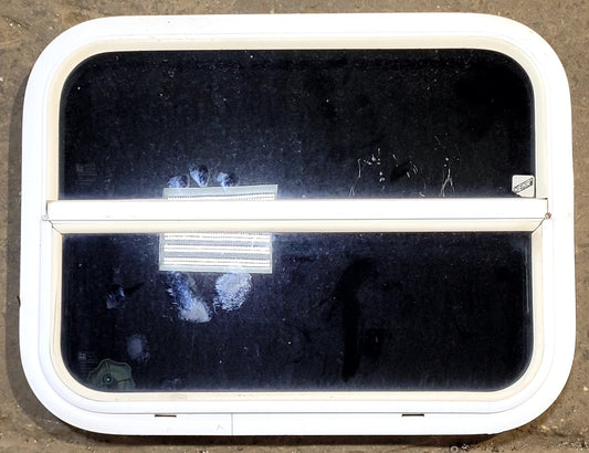 Used White Radius Opening Window : 23 1/2 W x 17 1/2 H x 1 1/2 D