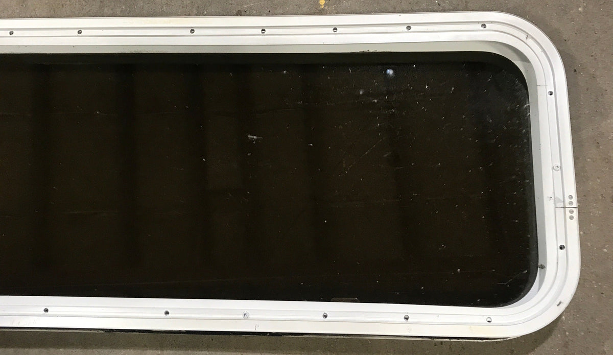 Used White Radius Non Opening Window : 45 1/2 W x 15 1/2 H x 1 7/8 D