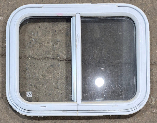 Used White Radius Emergency Opening Window : 25 1/2 W x 19 1/2 H x 1 1/4 D