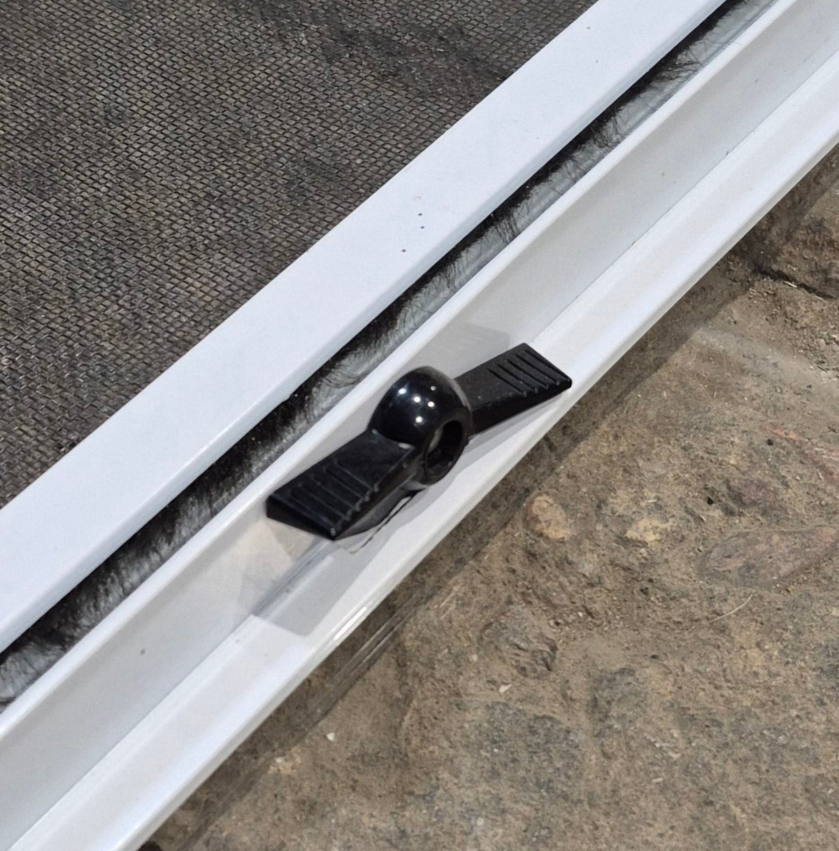 Used White Radius Emergency Opening Window : 25 1/2 W x 19 1/2 H x 1 1/4 D