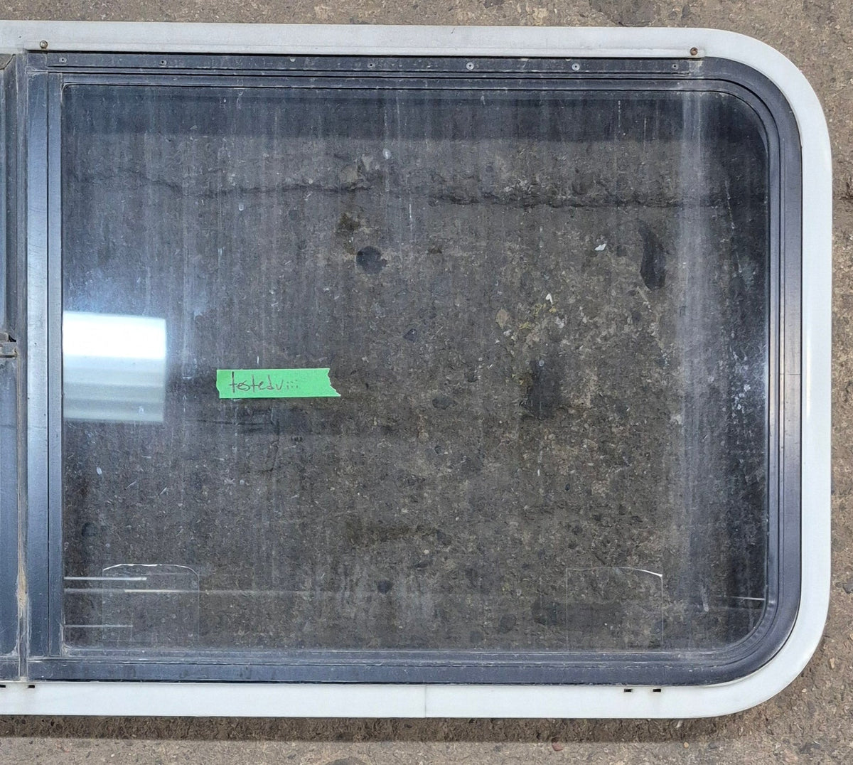 Used White Radius Emergency Opening Window : 41 1/4 W x 21 1/4 H x 1 3/4 D