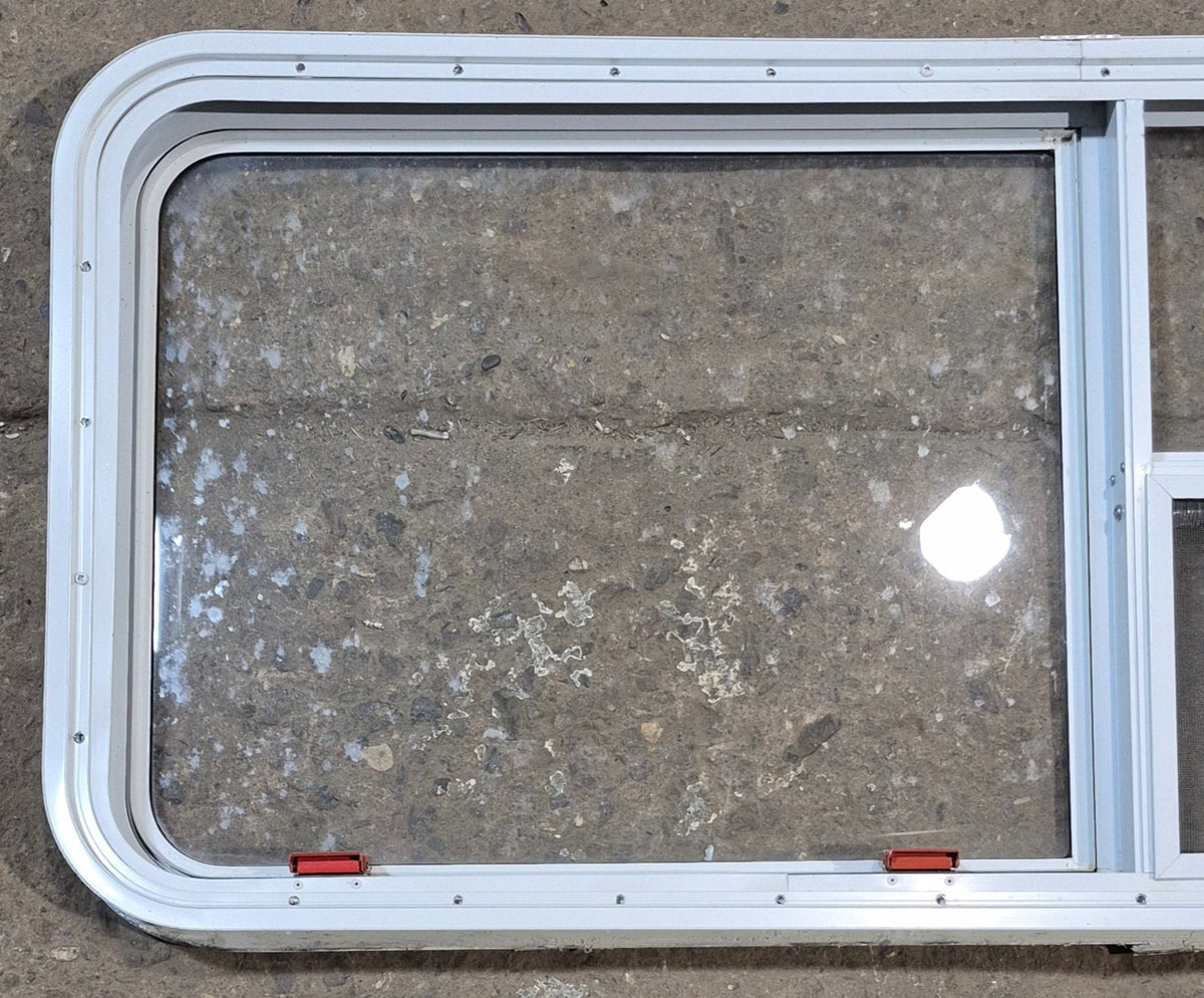 Used White Radius Emergency Opening Window : 47 1/2 W x 21 1/4 H x 2 D