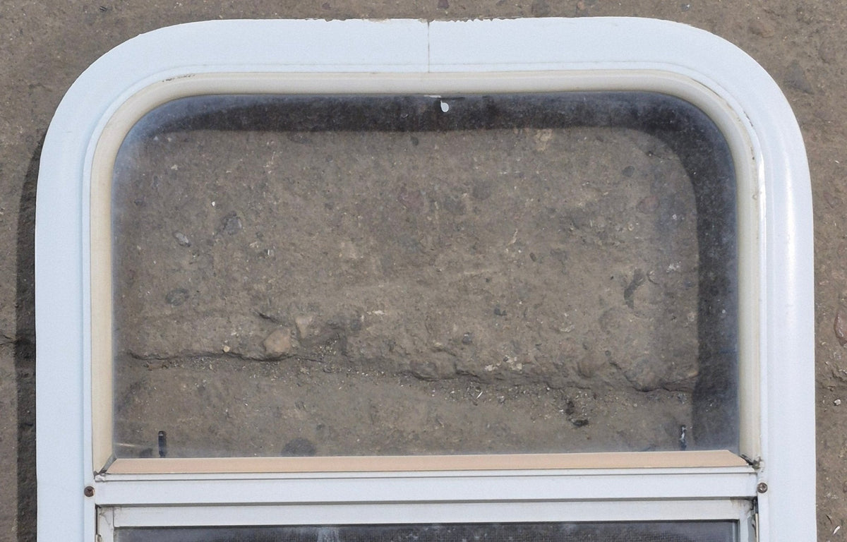 Used White Radius Opening Window : 17 1/2 W x 21 1/4 H x 1 7/8 D