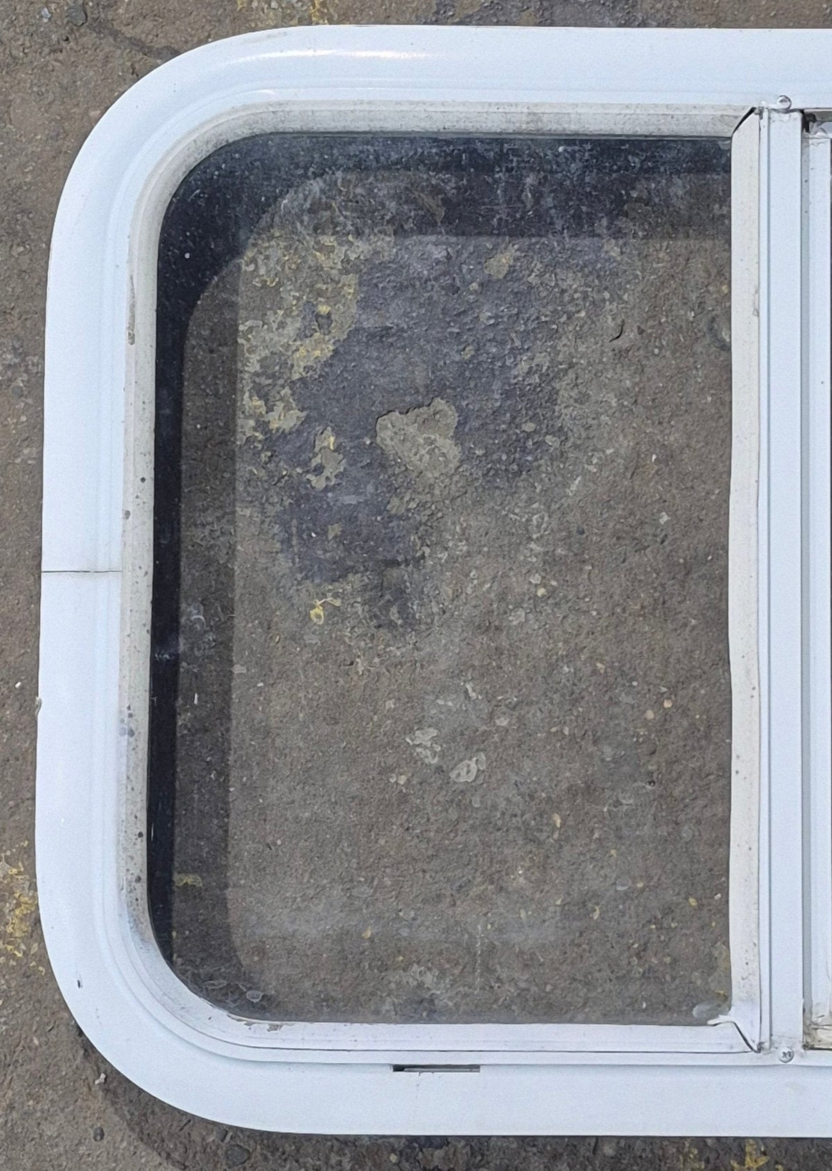 Used White Radius Opening Window : 23 1/2 W x 17 1/2 H x 1 7/8 D