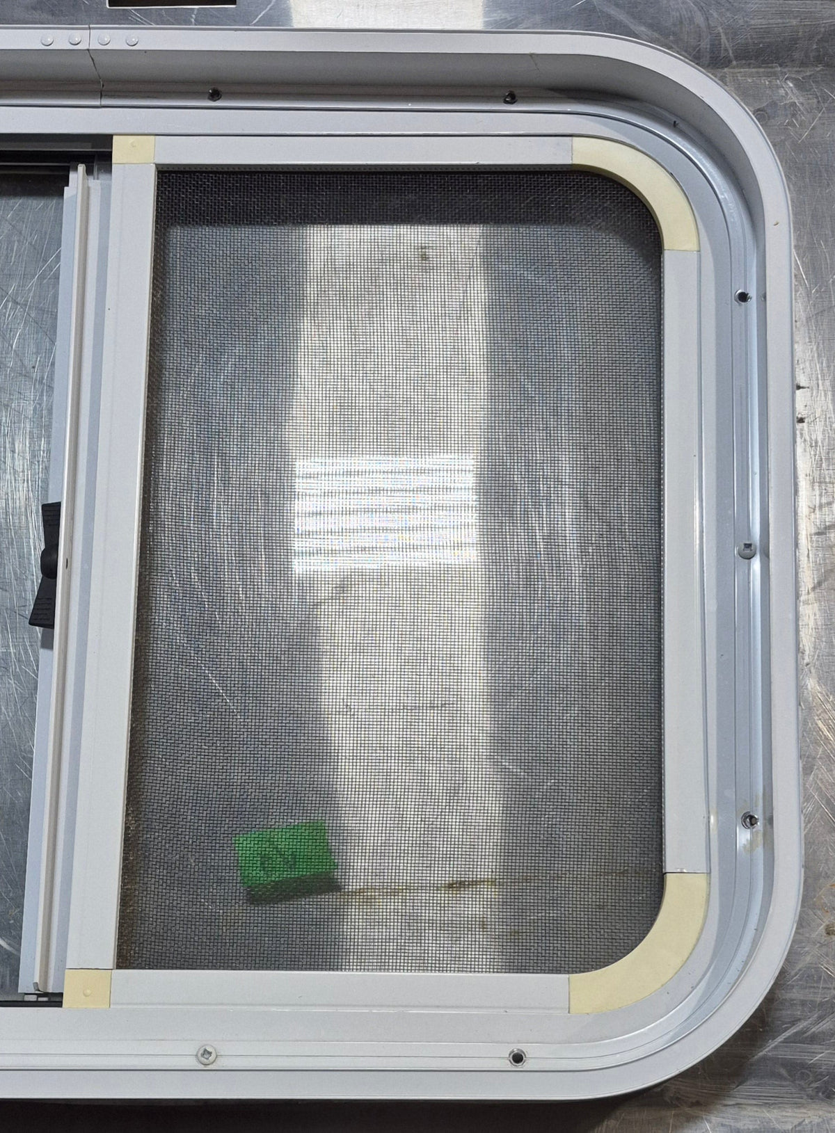 Used White Radius Opening Window : 23 1/2 W x 17 1/2 H x 1 7/8 D