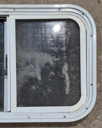 Used White Radius Opening Window : 23 1/4 W x 14 3/4 H x 1 7/8 D