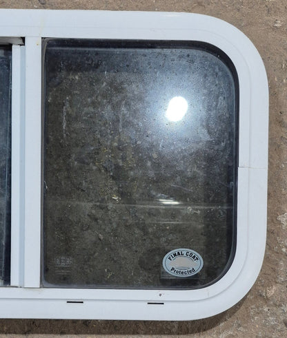 Used White Radius Opening Window : 23 1/4 W x 14 3/4 H x 1 7/8 D