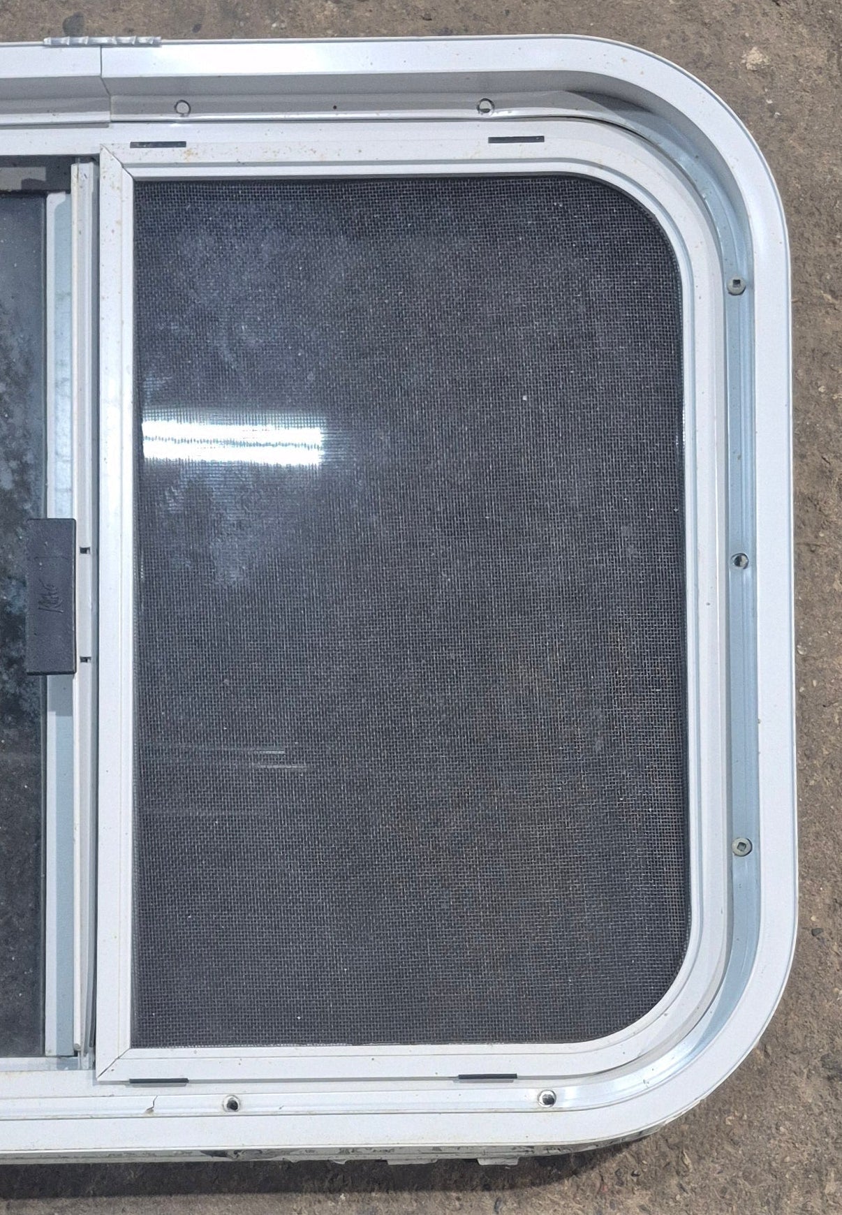 Used White Radius Opening Window : 23 1/4 W x 17 1/2 H x 1 7/8 D