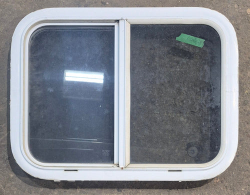 Used White Radius Opening Window : 23 1/4 W x 17 1/2 H x 1 7/8 D