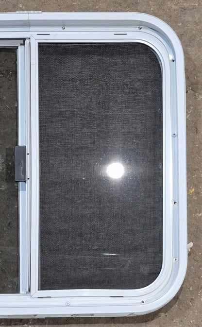 Used White Radius Opening Window : 23 1/4 W x 21 1/4 H x 1 3/4 D