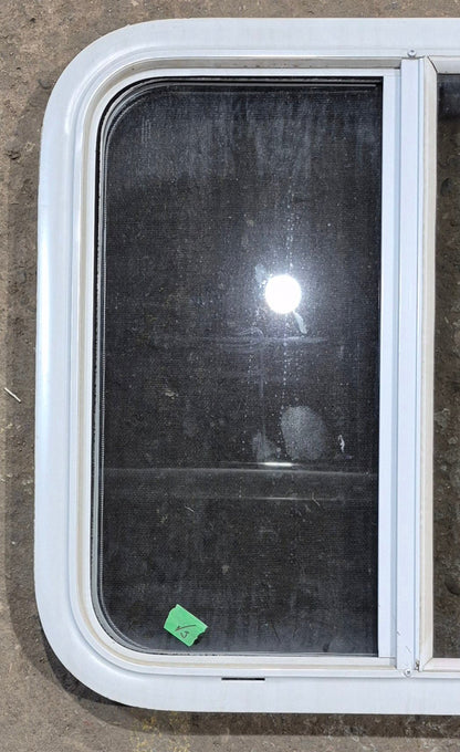 Used White Radius Opening Window : 23 1/4 W x 21 1/4 H x 1 3/4 D