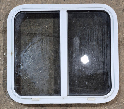 Used White Radius Opening Window : 24 1/4 W x 21 3/4 H x 1 7/8 D