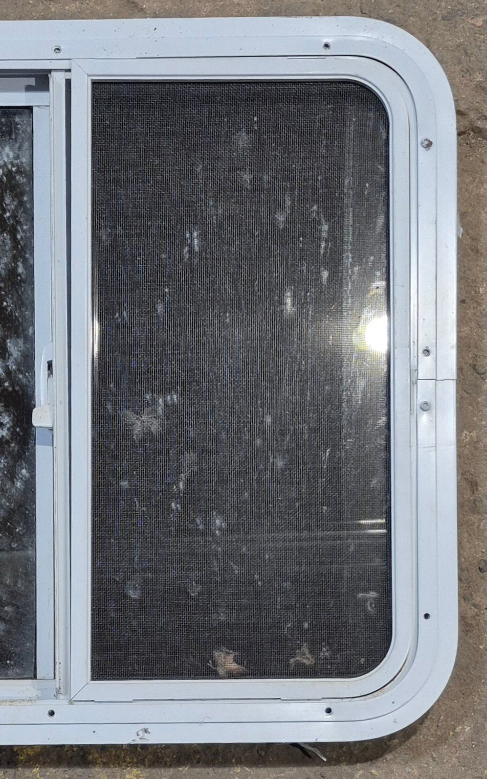 Used White Radius Opening Window : 24 W x 21 1/2 H x 1 7/8 D