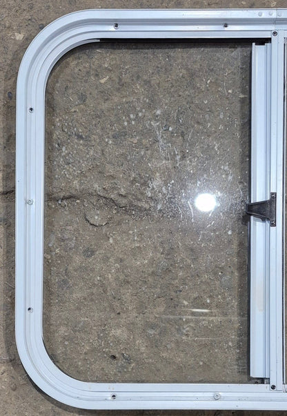 Used White Radius Opening Window : 25 1/2 W x 19 1/2 H x 1 1/4 D