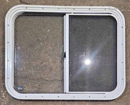 Used White Radius Opening Window : 26 1/2 W x 20 1/2 H x 1 1/4 D