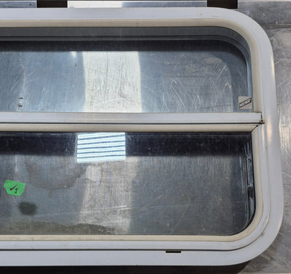 Used White Radius Opening Window : 29 1/2 W x 17 1/2 H x 1 7/8 D